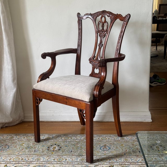 Vintage Chippendale Dining Chairs by Maitland-Smith, Set of 8 For Sale In Los Angeles - Image 6 of 14