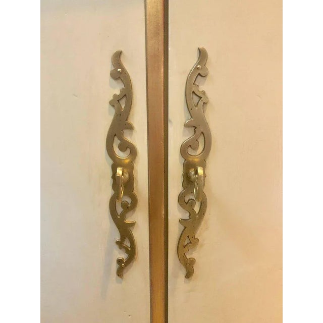 Louis XV Style Parcel-Gilt and Paint Decorated Two-Door Cabinet Server Sideboard For Sale - Image 11 of 13