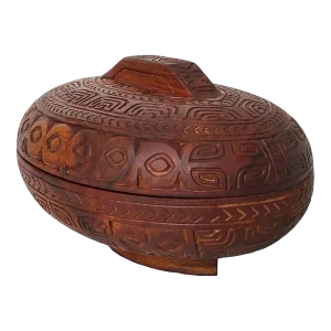 Handcarved Oceanic Wood Tureen