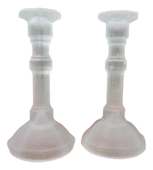 Glass Candlesticks, 1970s, Set of 2