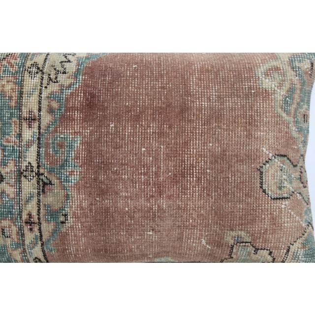 Art Deco Turkish Vintage Rug Pillow - 16'' X 22'' For Sale - Image 3 of 9