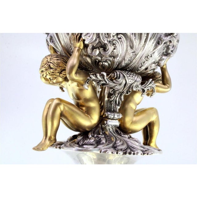 Silver Vase with Children in Relief For Sale - Image 3 of 9