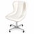 Vintage Italian Swivel Chair in White Leather and Chrome by Gastone Rinaldi for Rima, 1960s For Sale - Image 11 of 11