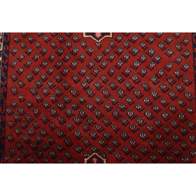 Red Mir Runner 2’8” X 10′ Red Wool Vintage Tribal Hand-Knotted Oriental Rug For Sale - Image 8 of 13