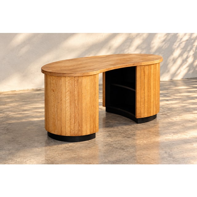 Art Deco Oak Desk, 1950s For Sale - Image 13 of 13