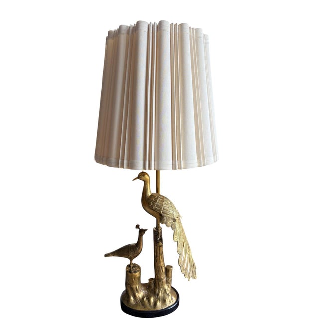 Marbro Brass Peacock Table Lamp, 1950 For Sale - Image 13 of 17