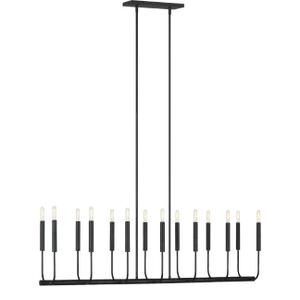 ED Ellen DeGeneres by Visual Comfort Studio Brianna Linear Chandelier, Aged Iron