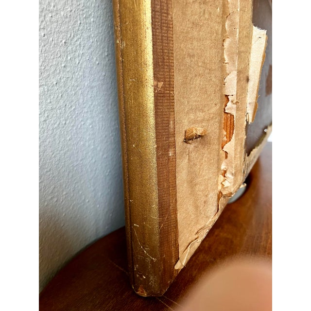 Vintage Mid-Century Violin Still Life Painting in Gilt Frame With Velvet Liner For Sale - Image 17 of 18