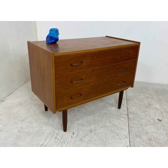 Modern Scandinavian Teak Chest of Drawers, 1950s For Sale - Image 3 of 7