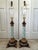 Vintage 1980s Italian Ceramic & Wood Gilt & Aqua Neoclassical-Style Empire Table Lamps For Sale - Image 14 of 18