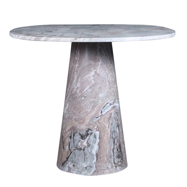 Not Yet Made - Made To Order Matthew Izzo Home Marble Table With Marble Base Pedestal Table For Sale - Image 5 of 5