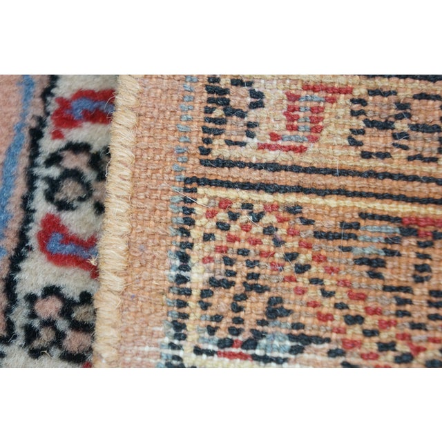 Vintage Pakistan 100% Wool Geometric Diamond Rug Runner Carpet Mat 25" X 69" For Sale - Image 13 of 14