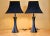 Art Deco Black Table Lamps With Black Ribbed Shades With Gold Foil Lining by Intertek, a Pair For Sale - Image 12 of 12