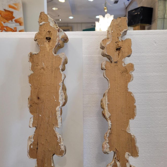 Baroque Carved and Gilded Wood Garland Altarpiece Fragments, Spain, 18th Century, Set of 2 For Sale - Image 14 of 18