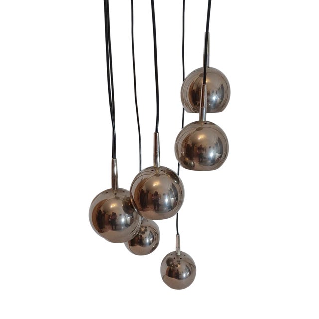 Space Age Cascade Lamp in Chrome, 1960s For Sale