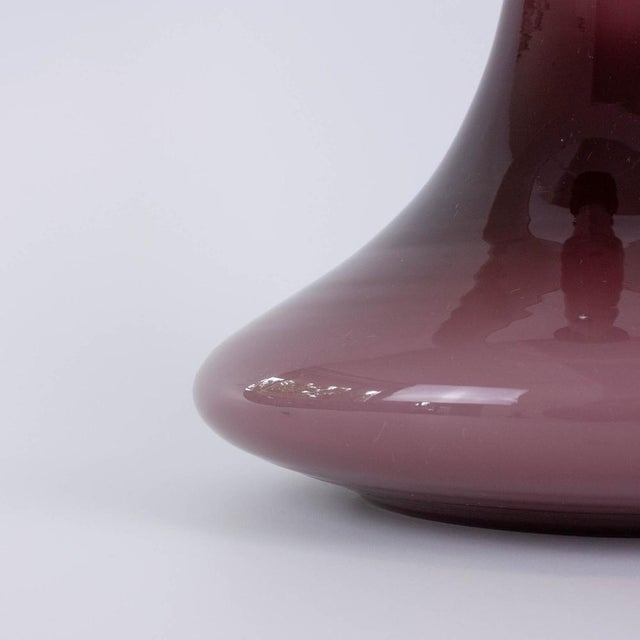 Portuguese Amethyst Opaline Glass Table Lamp, 1960s For Sale - Image 6 of 14