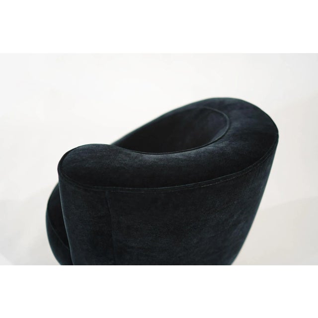 Set of Corkscrew Swivel Lounge Chairs by Vladimir Kagan in Mohair. C. 1970s For Sale - Image 9 of 11