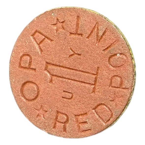 1940s World War II Red Point Ration Token For Sale