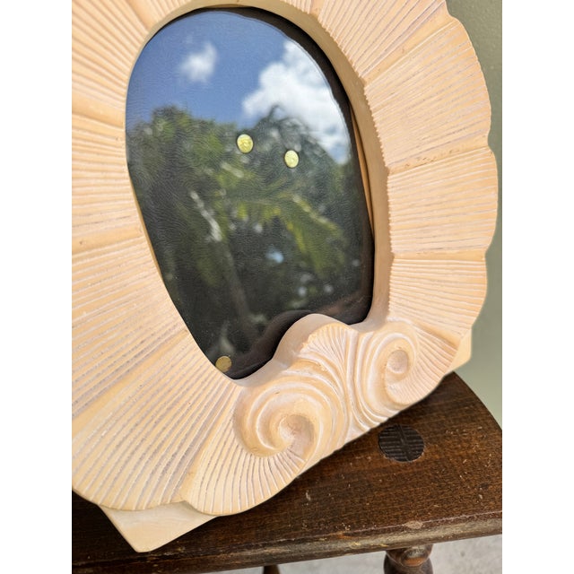 Found at a mermaid's home — she decided to move back to the ocean and left this behind. A sculptural plaster mirror in the...