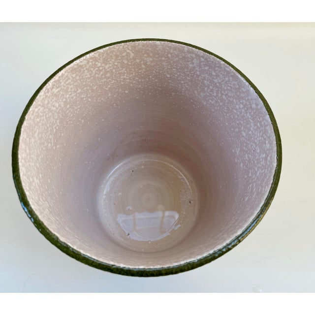 Italian Large Italian Palm Beach Style Majolica Planter Cachepot For Sale - Image 3 of 7