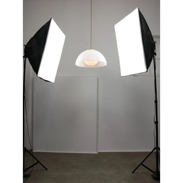 Italian Space Age Pendant in Brass and Acrylic Glass, 1970s For Sale - Image 10 of 18