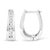 Contemporary 14k White Gold 1/4 Cttw Channel-Set Brilliant Round-Cut Diamond Hoop Earrings (I-J Color, I2-I3 Clarity) For Sale - Image 3 of 5
