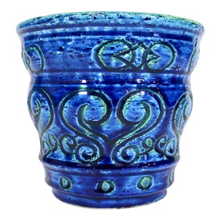 1960's Rimini Blue Bitossi Planter For Sale