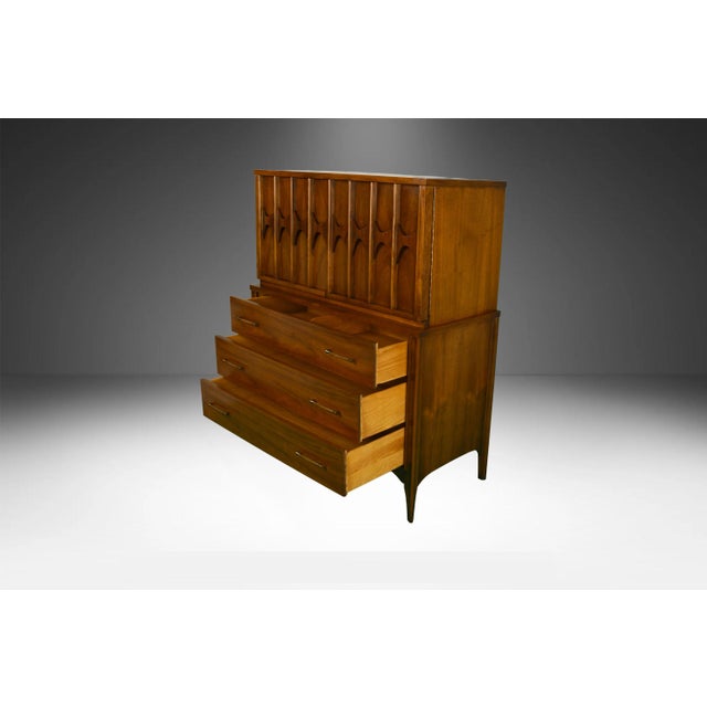 Kent Coffey Mid Century Kent Coffey Perspecta Highboy Dresser For Sale - Image 4 of 15