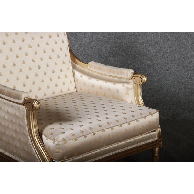 Louis XVI Style Seating Group by Pierre Counot Blandin, France, 1980, Set of 6 For Sale - Image 12 of 18