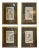 Italian Vintage Black and White Copper Engravings - Set of 4 For Sale