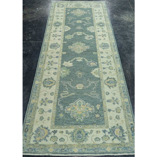 Early 21st Century Turkish Oushak Rug 2'9" x 7'6" #19136 For Sale - Image 5 of 8