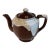 Mid Century Brown Drip Glaze Japanese Tea Pot With Lid For Sale