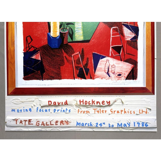 1980s David Hockney Views of Hotel Well III (Moving Focus Prints) Original 1986 Tate Gallery Exhibition Poster For Sale - Image 5 of 10
