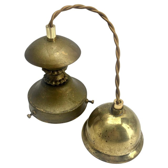 Art Nouveau Opaline Ceiling Lamp, 1930s For Sale - Image 13 of 16