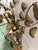 Large Vintage Gold Metal Leaf 7-Candle Wall Candelabra For Sale - Image 9 of 14