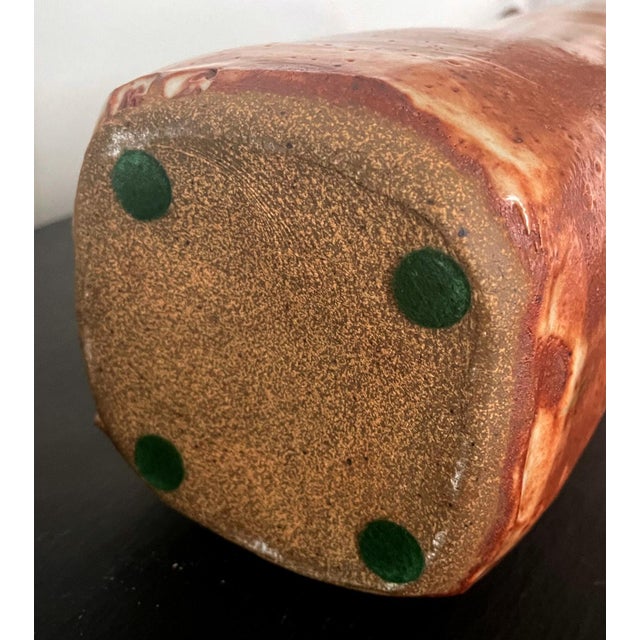 Warren MacKenzie Tall Studio Pottery Ceramic Glazed Vase Warren Mackinzie For Sale - Image 4 of 14