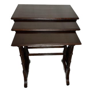 Ethan Allen Mahogany Nesting Tables For Sale