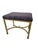 Brass Vintage Italian Regency Brass Labarge Ottoman Footstool Vanity Bench Harden For Sale - Image 8 of 14