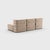 Contemporary Curt Modular Set - Flexible 3-Seater - Dama - 0029 (Beige / Grey) by Ambivalenz, Set of 6 For Sale - Image 3 of 5