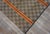 Textile 1890s Brown Gray Checkerboard Antique American Shaker Rag Rug 3' X 12'6" Flatweave Wool Carpet For Sale - Image 7 of 8