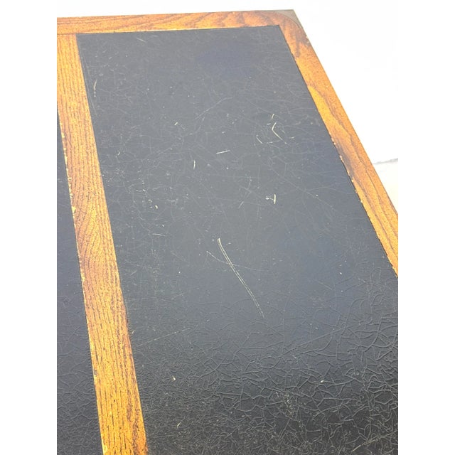 Vintage Brandt Campaign Style X-Base Writing Desk With Brass Details For Sale - Image 13 of 14