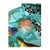 2020s Chinoiserie Bird & Botanical Decoupage Teal Table Lamp 21 Inches For Sale - Image 5 of 12