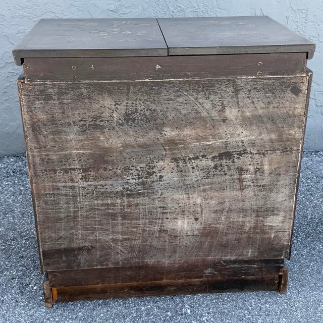 Black Vintage Chinese Hand Painted Extendable Dry Bar For Sale - Image 8 of 11