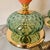 Metal 1990s Pair of Green, Mid Century Modern, Murano Glass Table Lamps For Sale - Image 7 of 9