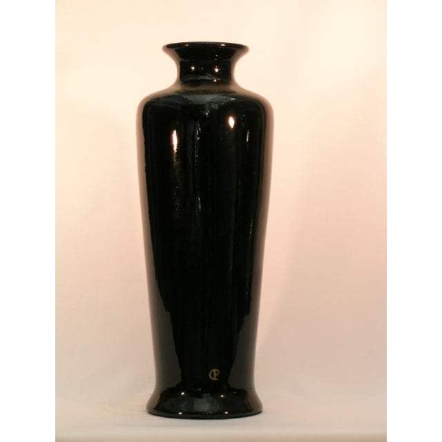 1990s "Art Deco" Style Hand Painted Ceramic Vase After Erte For Sale - Image 10 of 11