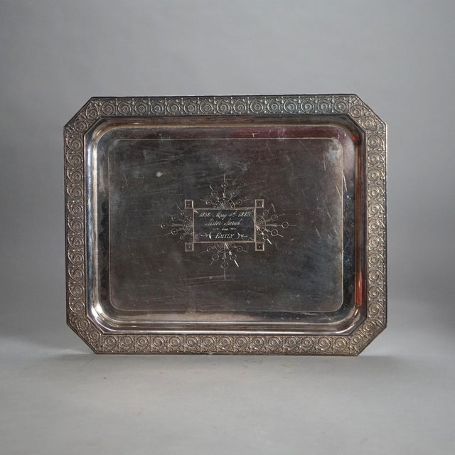 Traditional Antique 5 Piece Bailey & Brainard Egyptian Revival Silver Plate Tea Set Circa 1890 For Sale - Image 3 of 11