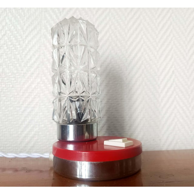 Space Age Glass Night Light, 1970s For Sale - Image 6 of 10