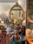 Lovely oval antique giltwood mirror having twisty rope style appearance, bow at the bottom and carved embellishments, with...
