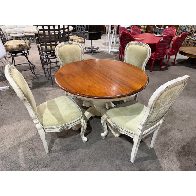 Ethan Allen Ethan Allen French Provincial Dining Set - Four Chairs For Sale - Image 4 of 10