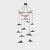 Wood Daniel Becker 'Emily Vertikal 10' Chandelier in Matte White/Oak for Moss Objects For Sale - Image 7 of 12